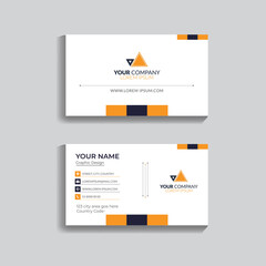 Modern Corporate Business Card Template Design with Vector Elements and Simple Creative Layout