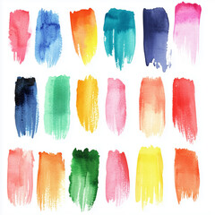 watercolor brush strokes