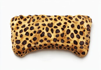 Soft and Textured Animal Print Pillow in Leopard Pattern with Distinctive Brown Spots on a Cream Background for Stylish Home Decor