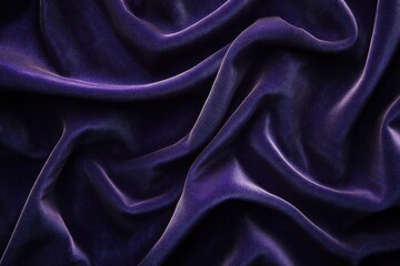Obraz premium Dark Purple Fabric Draped Luxurious Texture Background,