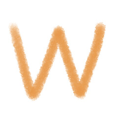 handwritten alphabet W