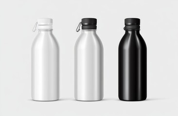 Blank Stainless Steel Water Bottles Mockup