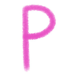 handwritten alphabet P
