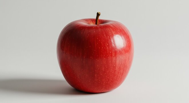 Yellow Apple on White