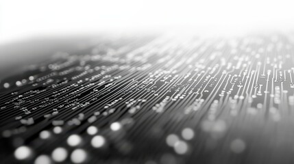 Abstract Lines and Dots Representing Data Flow on Dark Background