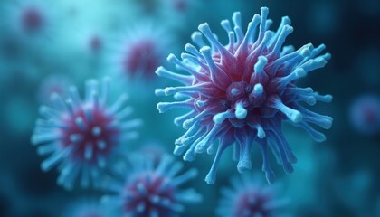 Virus Cells Under a Microscope