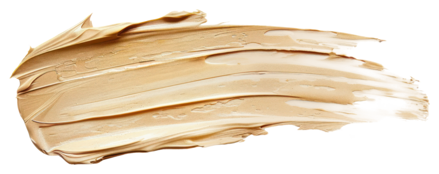 PNG Liquid foundation smudge beige application cosmetic.