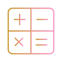 Obraz premium Math Symbols Vector Icon