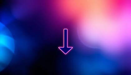 Abstract scroll down arrow icon, sleek design for UI, mobile, interface