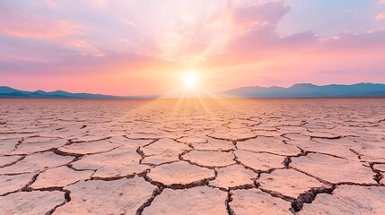 Drought impact on eco-friendly landscapes desert environment nature photography sunset view