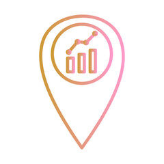 Location Analytics Vector Icon