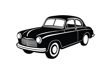 Obraz premium Classic Retro Car Silhouette Design Iconic Vintage Automotive Art