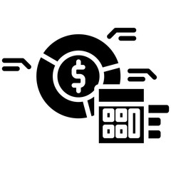 Budget icon in Glyph Style. Simple Vector Design. Simple Vector Glyph Icon