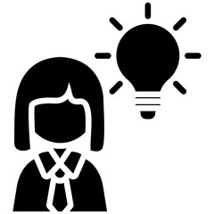 Creativity icon in Glyph Style. Simple Vector Design. Simple Vector Glyph Icon