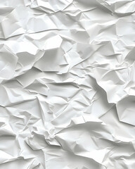 Obraz premium Close-up of textured, crumpled white paper