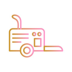 Obraz premium Portable air compressor Vector Icon