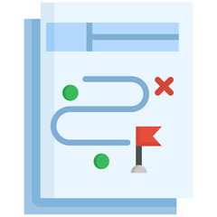 Obraz premium Strategy icon in Flat Color Style. Simple Vector Design. Simple Vector Flat Icon