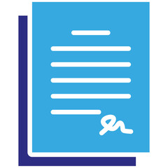 Obraz premium Contract icon in Glyph Dual Color Style. Simple Vector Design. Simple Vector Glyph Icon