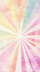 Delicate pastel sunburst pattern with radial geometric lines, luminous and soft