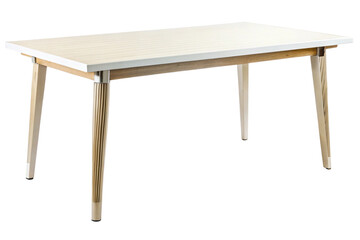 Modern wooden dining table with sleek design and clean lines, perfect for contemporary home interiors and minimalist decor
