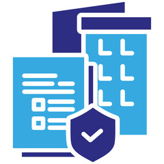 Insurance Policy icon in Glyph Dual Color Style. Simple Vector Design. Simple Vector Glyph Icon