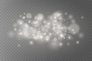 White light effect, glare, explosion, sparks, star. On a transparent background.