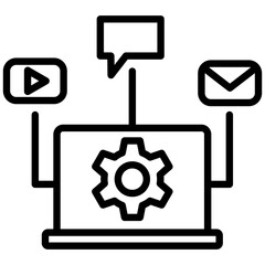 Marketing icon in Outline Style. Simple Vector Design. Simple Vector Outline Icon