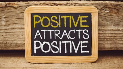 Inspirational quote on wooden board, positive thinking, motivation, success, mindset, encouragement, law of attraction