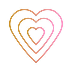 red heart isolated on white background