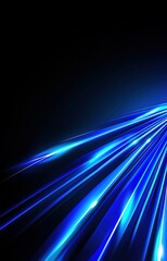 Fototapeta premium Abstract geometric design with blue light beams intersecting against a dark background