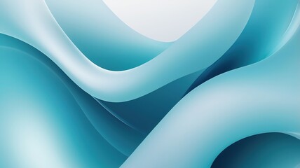 Obraz premium Serene Teal Waves Gently Flowing, Creating A Calming And Peaceful Abstract Seascape With Soft Light And Subtle Gradients