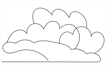 Fototapeta premium Continuous single line art drawing of speech bubble square shaped chat cloud and thought dialogue 
