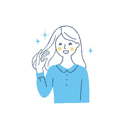 美しい髪の女性