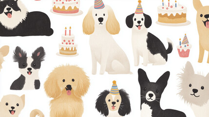 set of animals dog