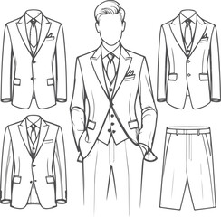 vector illustration of a man and woman clothes