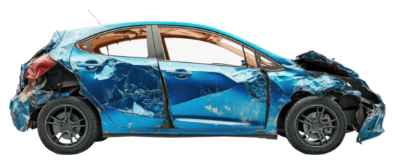 PNG Car automobile crumpled vehicle.