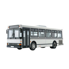 detailed 3D bus model representing public transportation vehicle design