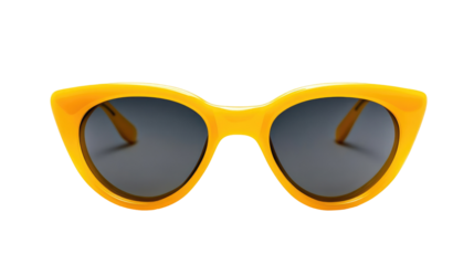 Yellow sunglasses with transparent PNG background
