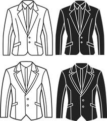 vector illustration of a business suit