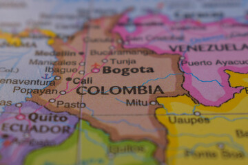 Colambia  On The World Map-Geo Political Map
