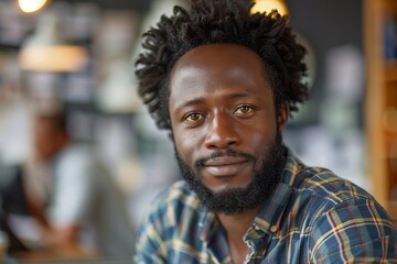 Close-up shot of a Black developer at a desk.