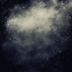 Mystical cosmic nebula with starry sky and dark clouds in deep space