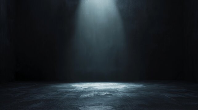 Empty dark stage spotlight background, Dark Dramatic Background, Cinematic Empty Stage.