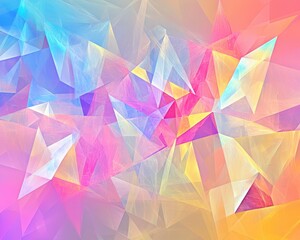 Obraz premium Neoninfused pastel triangles forming an energetic geometric wave pattern