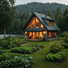 Fototapeta premium house in the woods 1