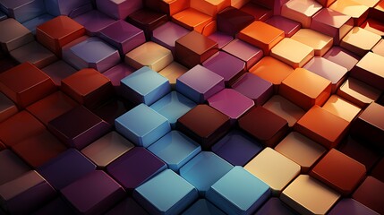 Abstract geometric background hexagons triangles bold color palette of orange and purple smooth gradients for sleek modern presentations