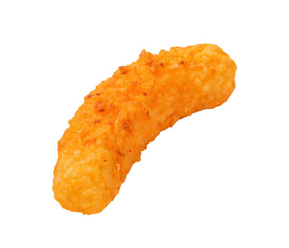 Cheetos Crunchy Cheese snack, isolated on a white background with transparent cutout, perfect for product images and advertising
