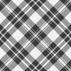 Stylish monochrome plaid pattern.  A modern, minimalist design perfect for textiles, website backgrounds, or branding.  The subtle dot texture adds depth and visual interest.