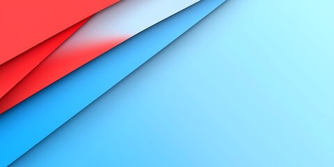 Elegant layered backdrop showcasing vibrant red, blue, and white hues