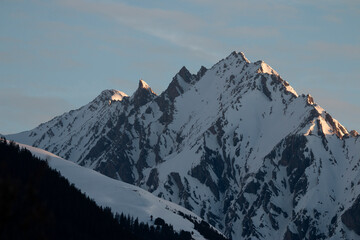 First Light on Winter Peaks